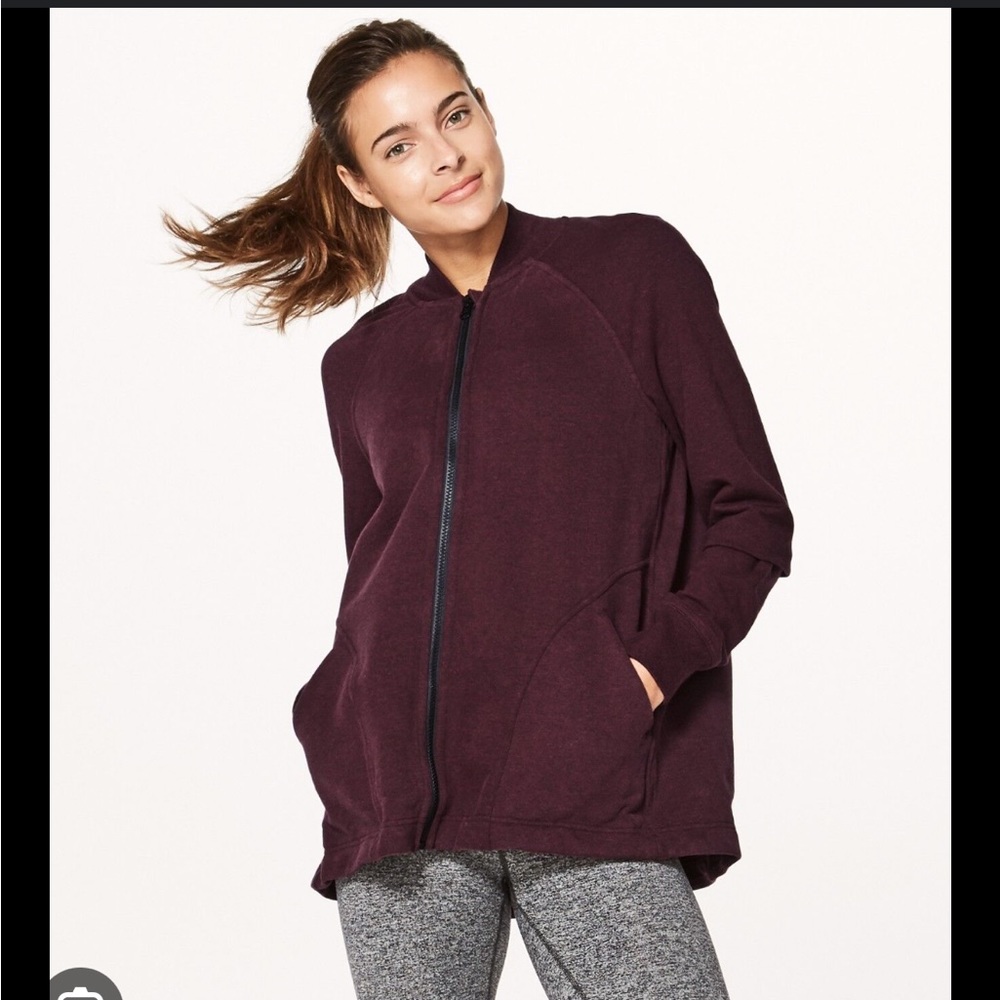 Lululemon pleat to street bomber jacket